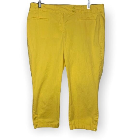 LOFT Vibrant Yellow size 12 Capri Pants - Picture 1 of 5